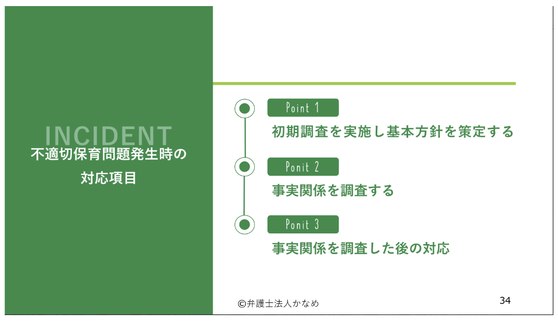 不適切保育の研修で利用した資料の一部 パート１