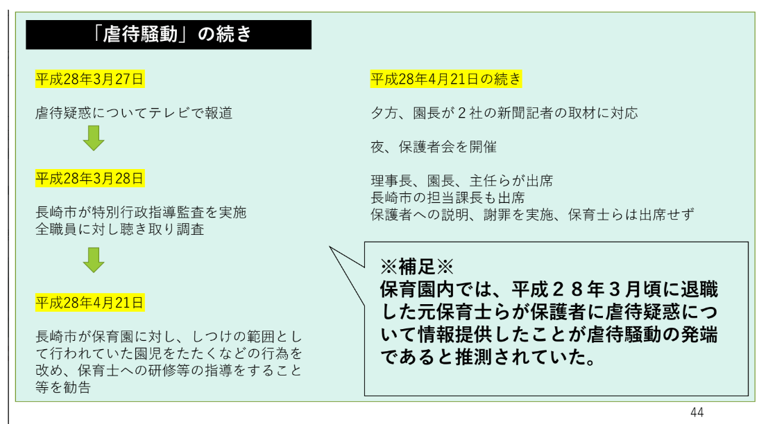 不適切保育の研修で利用した資料の一部 パート3